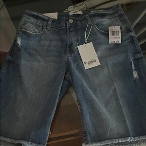Kensie Blue Denim Cutoff Shorts